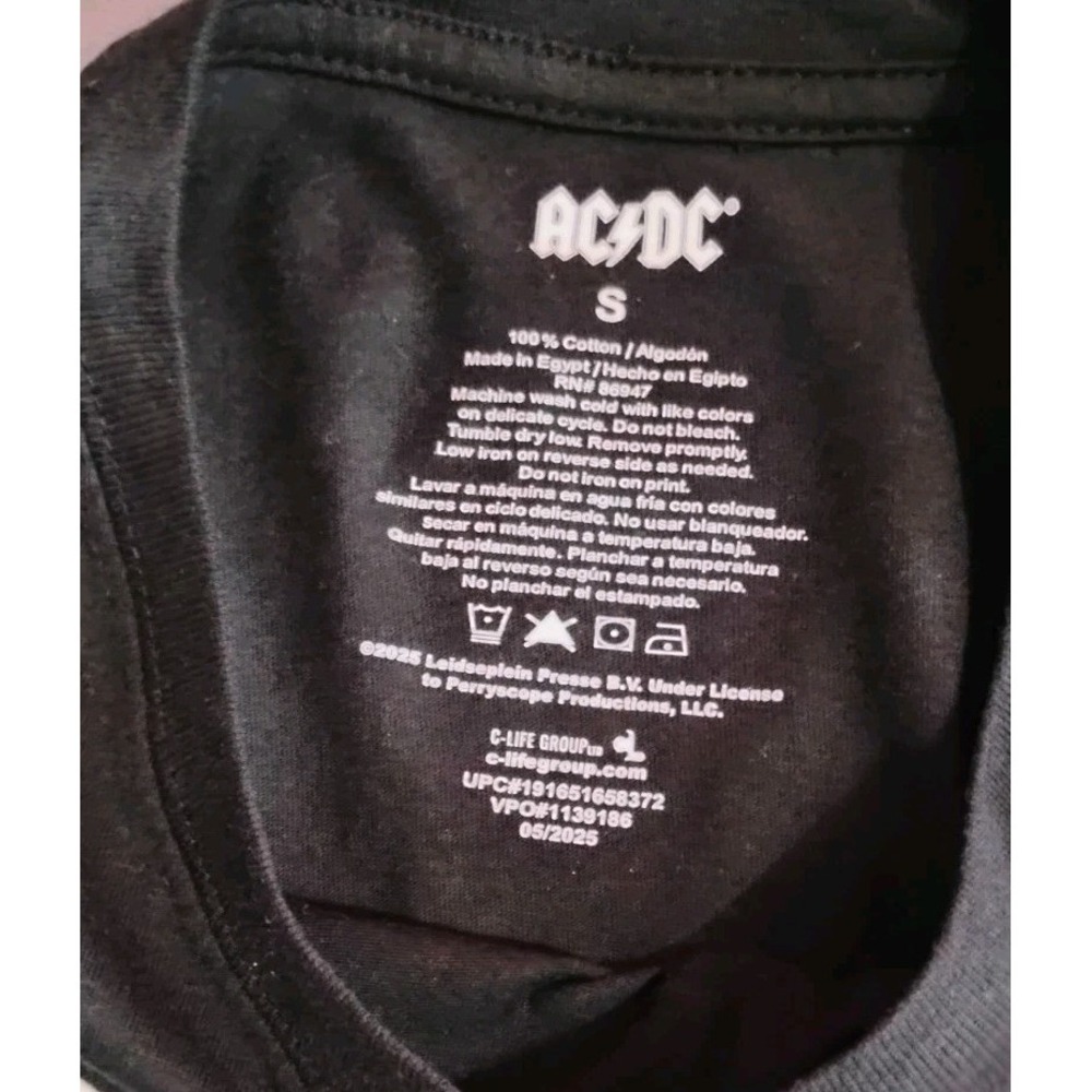 Ac/Dc Back‎ In Black Size Small - Picture 7 of 7
